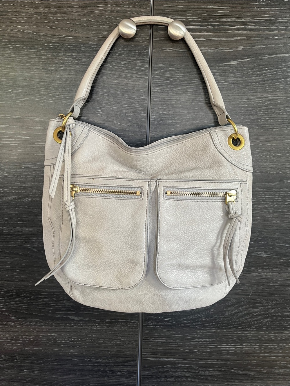 Fossil Taupe Leather Bag